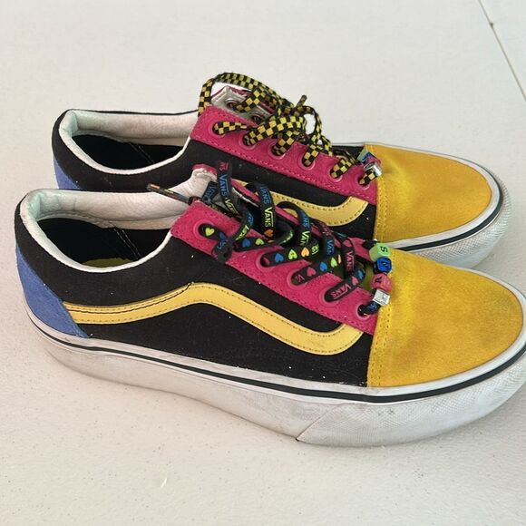 Vans off the wall retro colorful sneakers size 5.5 - Picture 5 of 7